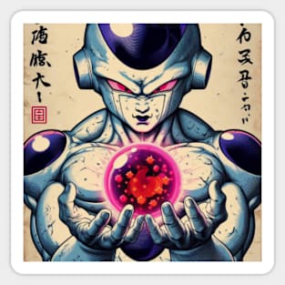 Frieza with the Great Wave Sticker